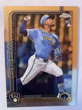 2025 Topps Chrome Carlos Rodriguez #201 Rookie Milwaukee Brewers FREE SHIPPING!