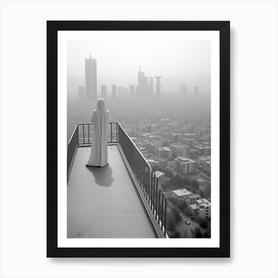 Teheran, Iran, schwarz-weiß altes P gerahmtes Wandbild Poster Leinwanddruck Bild