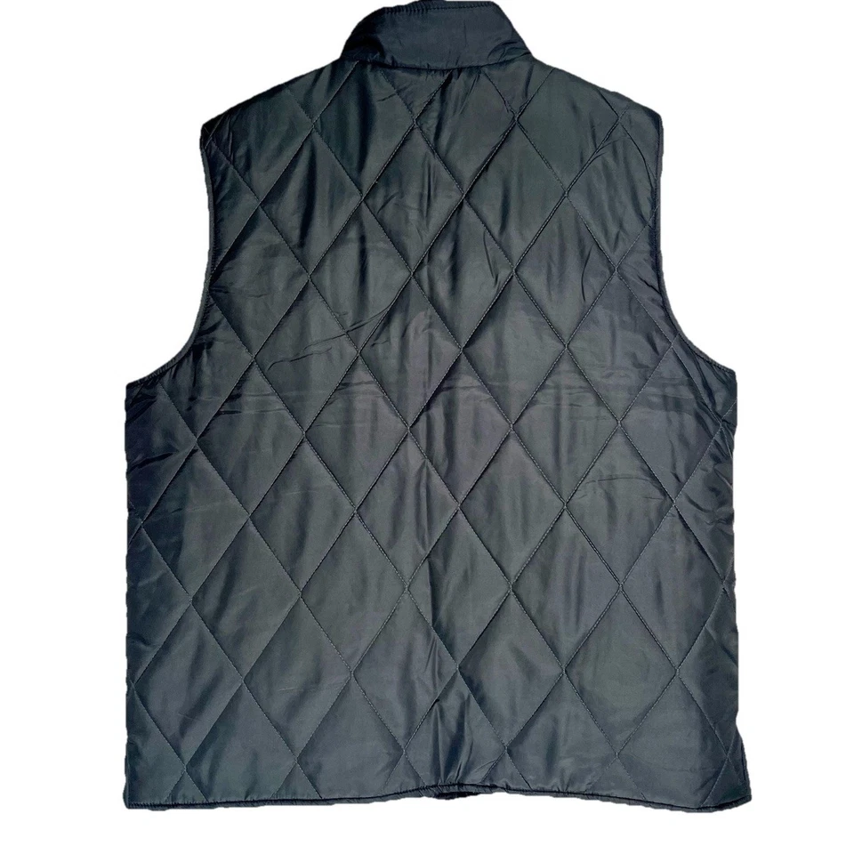 Chaleco acolchado vintage resistente a la intemperie para hombre talla L gris oscuro cremallera completa informal senderismo Foto 2 de 4