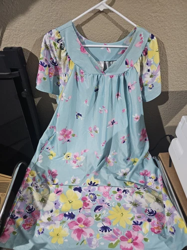 UNDERCOVER Abito da notte Secret Treasures blu floreale Mumu donna taglia media