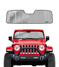 Windshield Sun Shade for Jeep Wrangler JL 2018-2025, Gladiator 2020-2025 Fron...