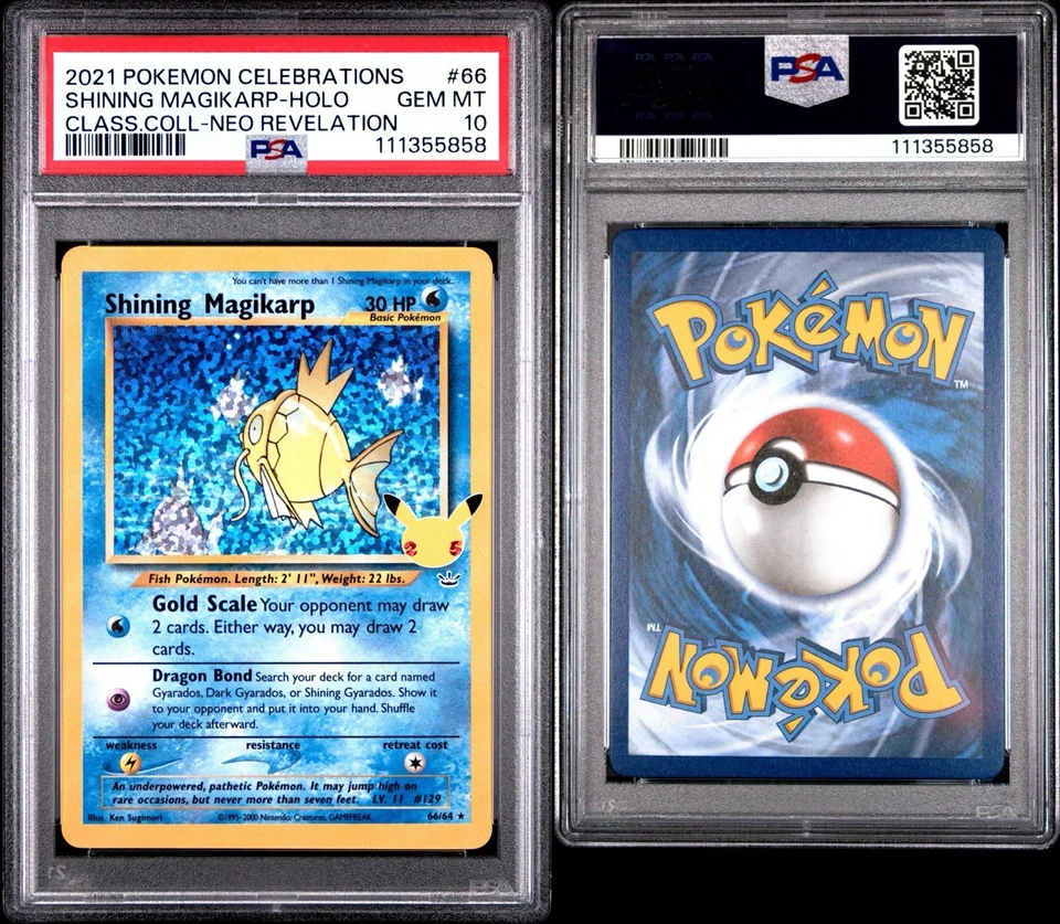 Pokemon Celebrations Shining Magikarp 66 Classic Collection GEM MT PSA 10 - Image 3 of 3