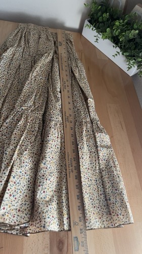 Vintage Stufenrock Midi beige Blumen Western Country Pionier Prärie Cottagecore - Bild 11 von 11