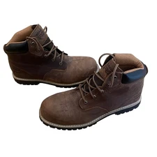 Timberland Pro Mens Brown Leather Work Boots Safety Toe Size 10.5 M PR0508 NEW