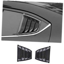 MUXEE 2Pcs Rear Side Window Louvers Air Vent Scoop Shades Cover carbon fiber