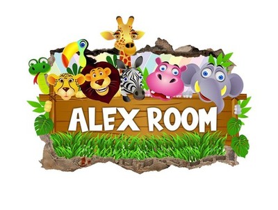 Personalisiertes 3D-Wandtattoo Tier Design beliebiger Name Vinyl Schlafzimmer Idee 8