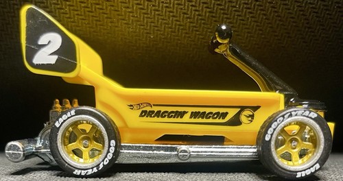 Hot Wheels Treasure Hunt Draggin Wagon CUSTOM Wheel & Tire Real Riders - Picture 2 of 5