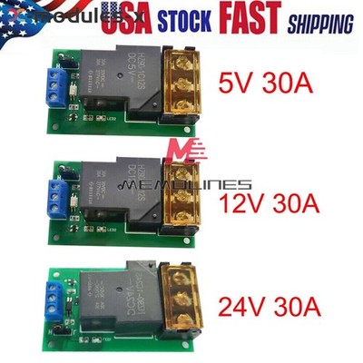 30A Relay Module Optocoupler Isolation High Low Level Trigger Single Power US #h