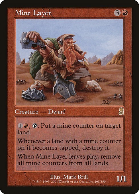 MTG Odyssey --- MINE LAYER --- RARE! NM! Magic the Gathering!