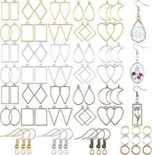 Inbagi 180 Pieces Open Bezels for Resin Jewelry Molds Bronze,Gold,Silver