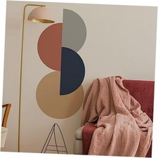 Wall Decals Retro Abstract Wall Art Stickers Living Room Bedroom Boho Circle