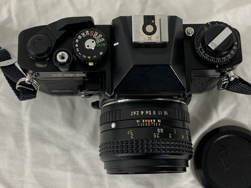 VTG Sears KSX SLR 35MM FILM Camera With 50mm Lens Cap & Strap - Picture 8 of 16