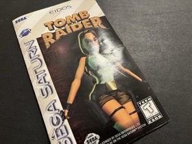 Tomb Raider (Sega Saturn, 1996) CIB Complete with Manual Tested & Works! No Reg