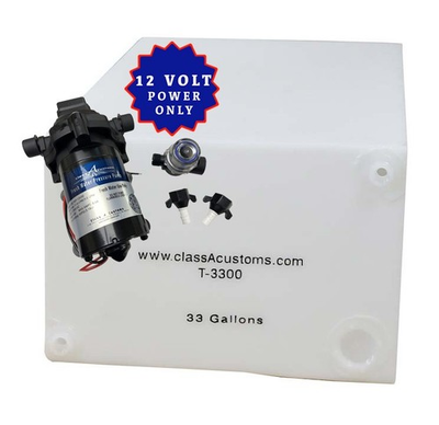 #ad 33 Gallon Fresh Water Holding Tank amp; 12 Volt Water PUMP T 3300 CAC WP 12V30 $207.99