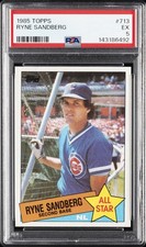 1985 TOPPS #713 RYNE SANDBERG PSA 5