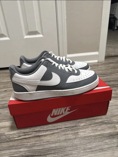 New Nike Court Vision Low Top Leather Lace-Up Sneakers HM9862-003
