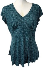 Y2K Babydoll Top Fairy Grunge Whimsigoth Flutter Sleeve L 38-42 Inch Bust
