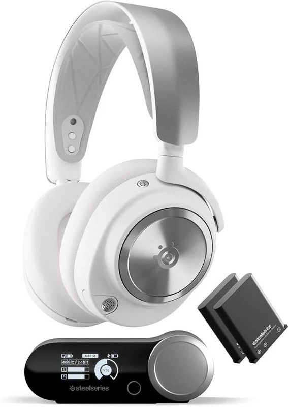 SteelSeries Arctis Nova Pro Wireless Gaming Headset PS5 PC + Base Station White