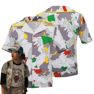 MARKENLOS Dustin Henderson T-Shirt Cosplay-Oberteile Halloween-Karneval Kurzarmhemd