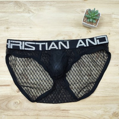 Andrew Christian Sexy Underwear Almost Naked Lace Brief 91602, Black, X-Large