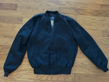 Neptune Garment Co Jacket Mens 40 Regular Black Bomber Military Wool
