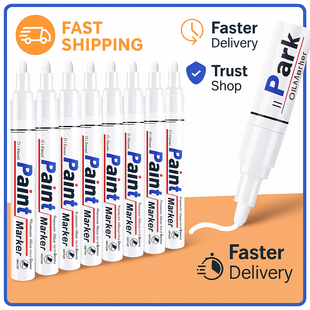 Set Of 8 Waterproof Medium Tip For Metal Wood Plas