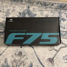 AULA F75 75 Wireless Gaming Mechanical Keyboard Gray Wood Switch V3 Blue White