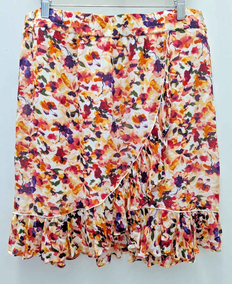 Falda Catherine Malandrino con Volantes Floral para Mujer Cottagecore Talla Grande Foto 2 de 4