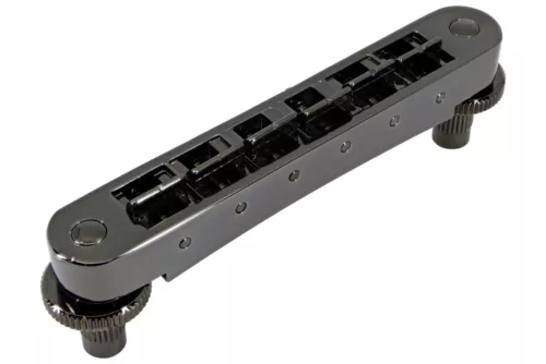 Nashville Tune-o-Matic bridge notched saddles - Black Chrome fits Gibson guitars