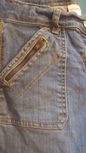 Girls Jeans Sz 10 Gymboree Classic Adjustable Waist Zip Pockets Medium Wash Blue - Picture 4 of 7