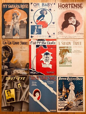 #5 Lot: 9 M-to-S WALTER DONALDSON My Sweet Hortense SAHARA ROSE sheet music GIN