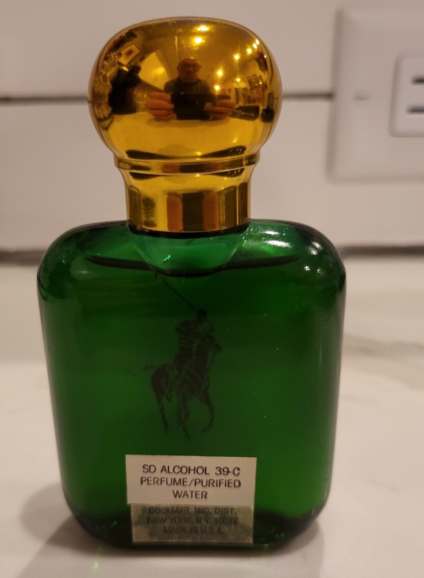 Vtg POLO 4000 Cologne Splash 1.5oz Ralph Lauren COSMAIR Men Green