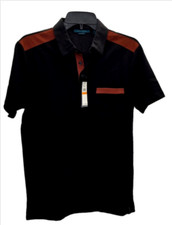  59.50 Perry Ellis Men's, Ultra Soft Touch Polo Shirt, Black, M