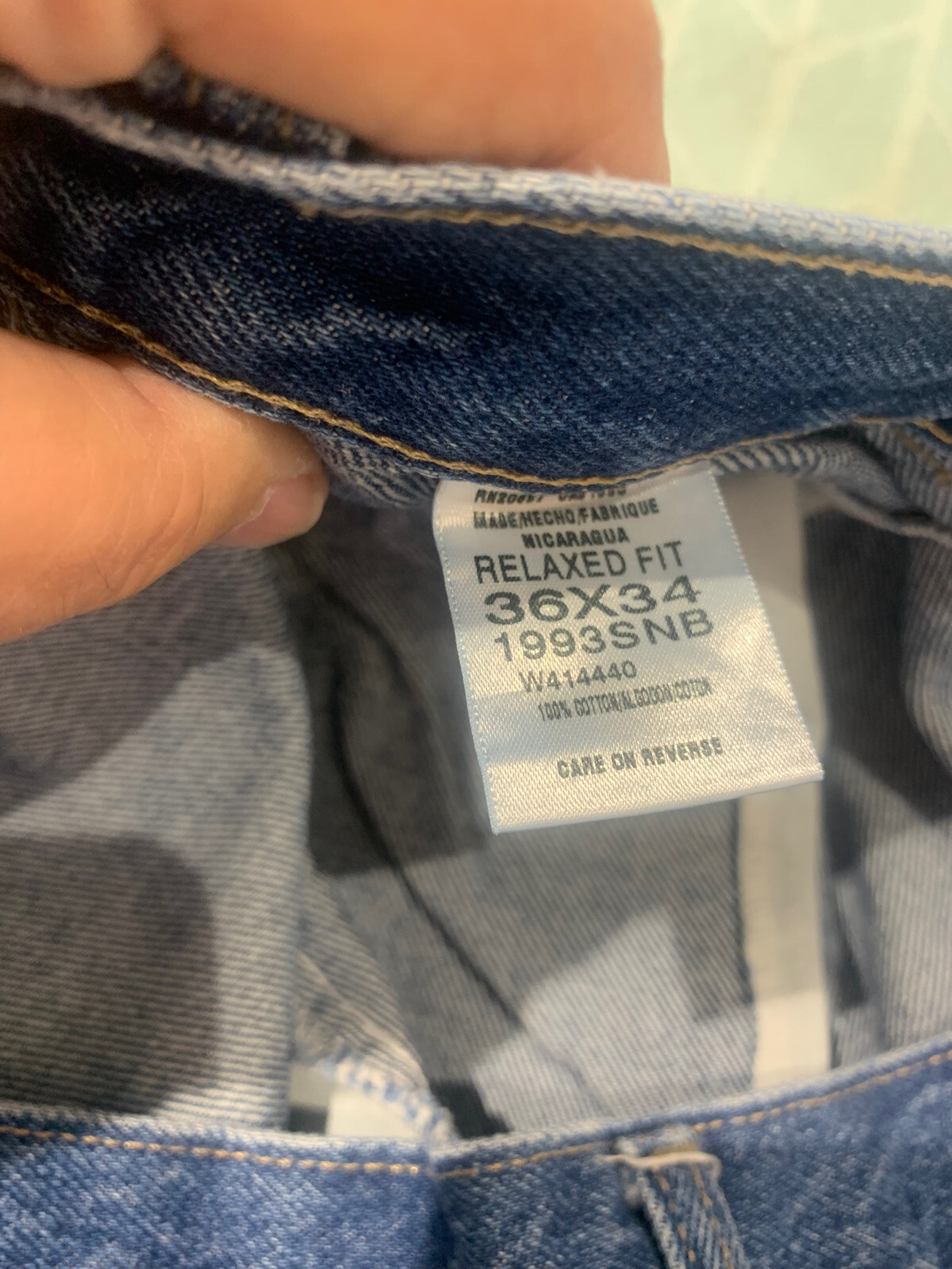 Dickie Denim Carpenter wide leg high waist blue Jeans 36 X 34 See Photos