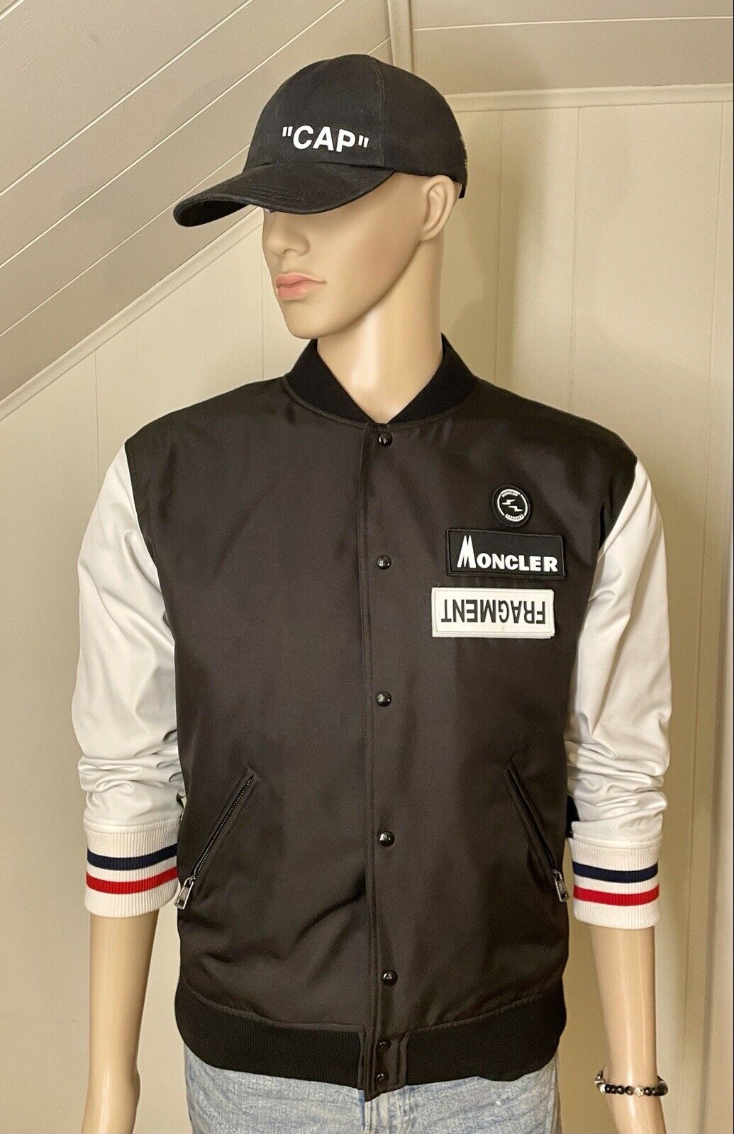 MONCLER GENIUS FRAGMENT HIROSHI FUJIWARA VARSITY JACKET, Luxury