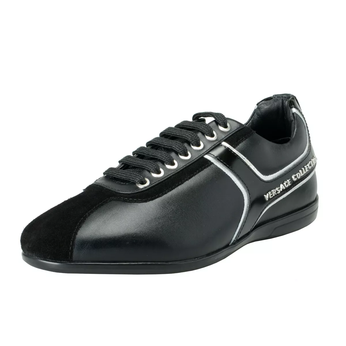 Versace Collection Hombre Cuero Negro de Zapatos 6 7 8 9 10 | eBay