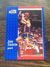 1991-92 Fleer Basketball #203 John Stockton HOF Card The Last Dance S159*