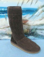 UGG Australia 5915 girls crochet classic brown knit kids boots size US 5 UK 4