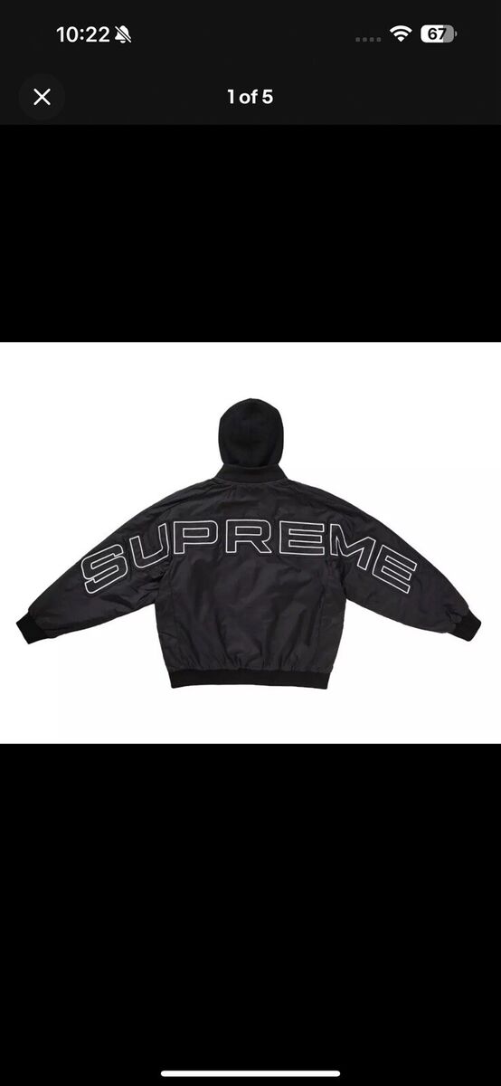 Supreme Hooded Stadium Jacket | Black | Mens Size XL 🔥 | eBay Supreme Hooded Stadium Jacket | Black | Mens Size XL 🔥 | eBay