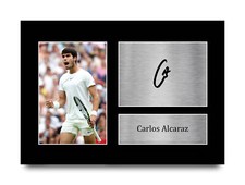 Carlos Alcaraz Excellent Gift Idea Framed Autograph Photo Prints to Tennis Fans