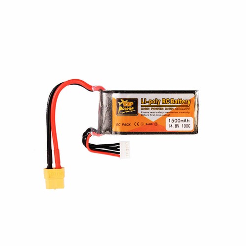 14.8V 1500mAh 100C 4S Li-po Battery XT60 Plug for Remote Controls Racing Drone - Picture 3 of 4
