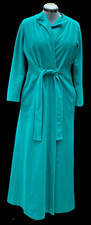 Vintage Vanity Fair Robe Housecoat Green Velour Size 12 USA Made