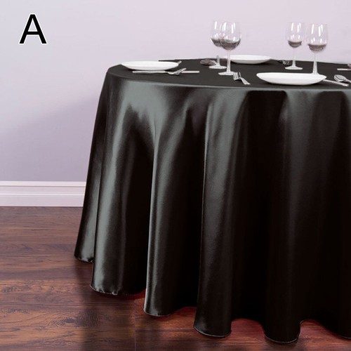 Reusable Fitted Round Tablecloth Table Cover Wedding Party Banquet Decor 145cm - Picture 21 of 31