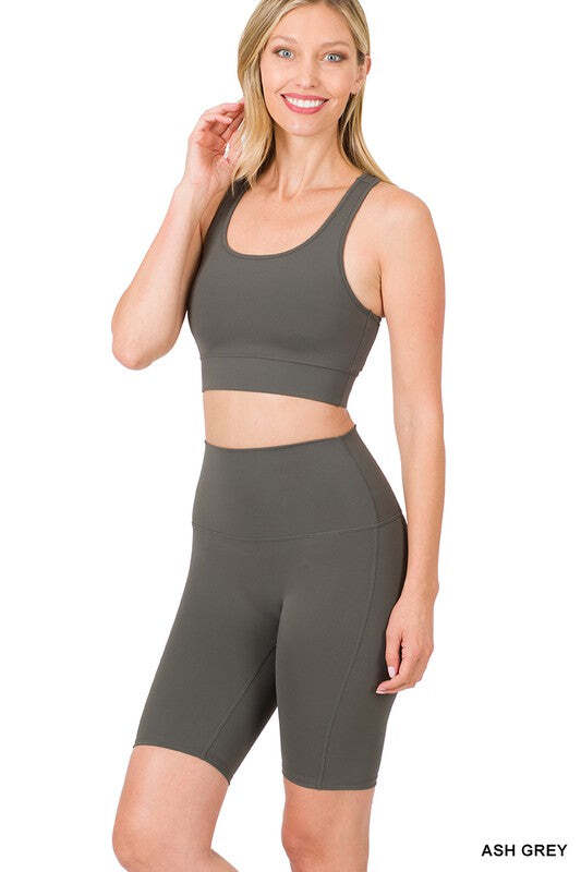 Athletic Tank Top & Biker Shorts Set-image