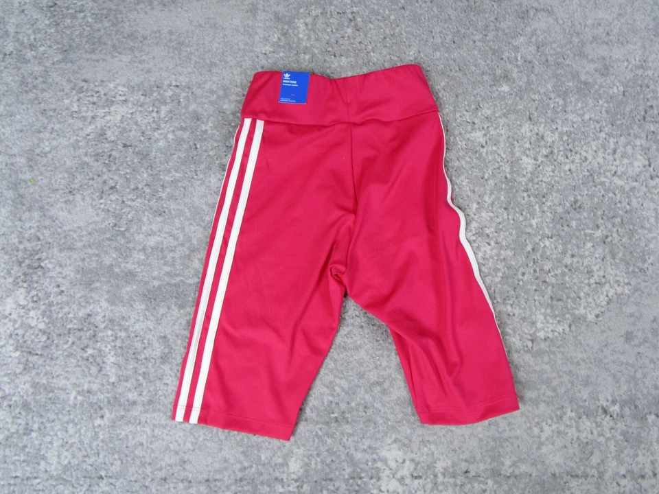 Adidas Pantalones Cortos Medias Para Hombre XS Tiro Alto Motociclista Rosa Parte Inferior Compresión Ropa Activa Foto 2 de 4