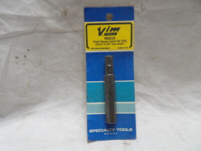 VIM VB5210 Triple Square Insert Bit XZN 10mm 7/16'' Hex Shank