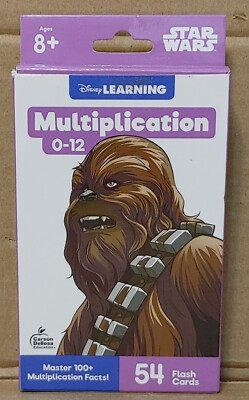 Disney Learning Star Wars Flash Cards Multiplication - Missing 2 Cards