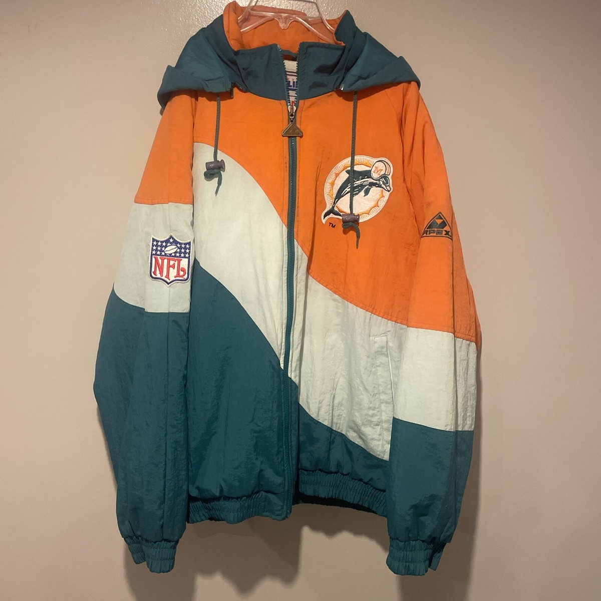 APEX ONE PRO LINE マイアミ・ドルフィンズ ジャケット L Vintage NFL Pro Line by Apex One Miami Dolphins Jacket Size Large