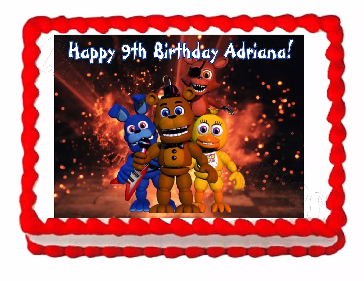 Five Nights at Freddys Fnaf Party Edible Cake Image Cake Topper -7.5