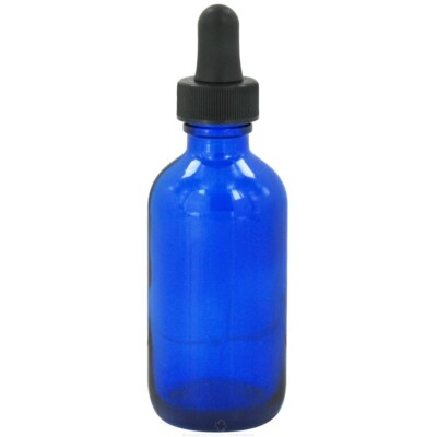 Wyndmere Naturals Cobalt Blue Glass Bottle with Dropper, 2 Ounces